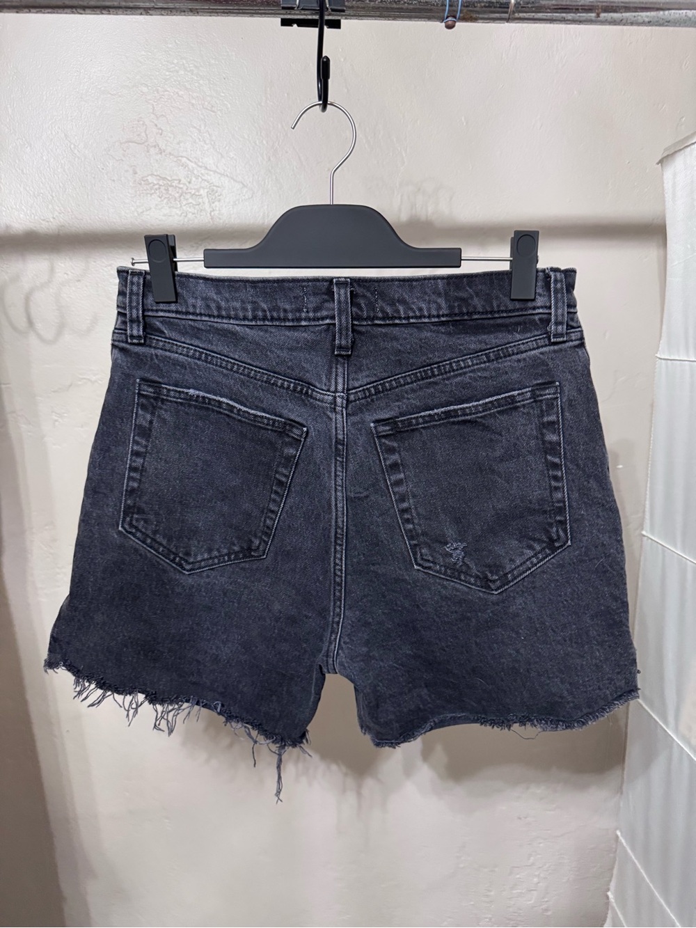 Abercrombie & Fitch Charcoal Distressed Denim Cutoffs - Picture 8 of 13